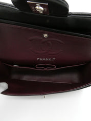 2000年頃製　ラムスキンクラシックフラップチェーンバッグ23cm　ブラック