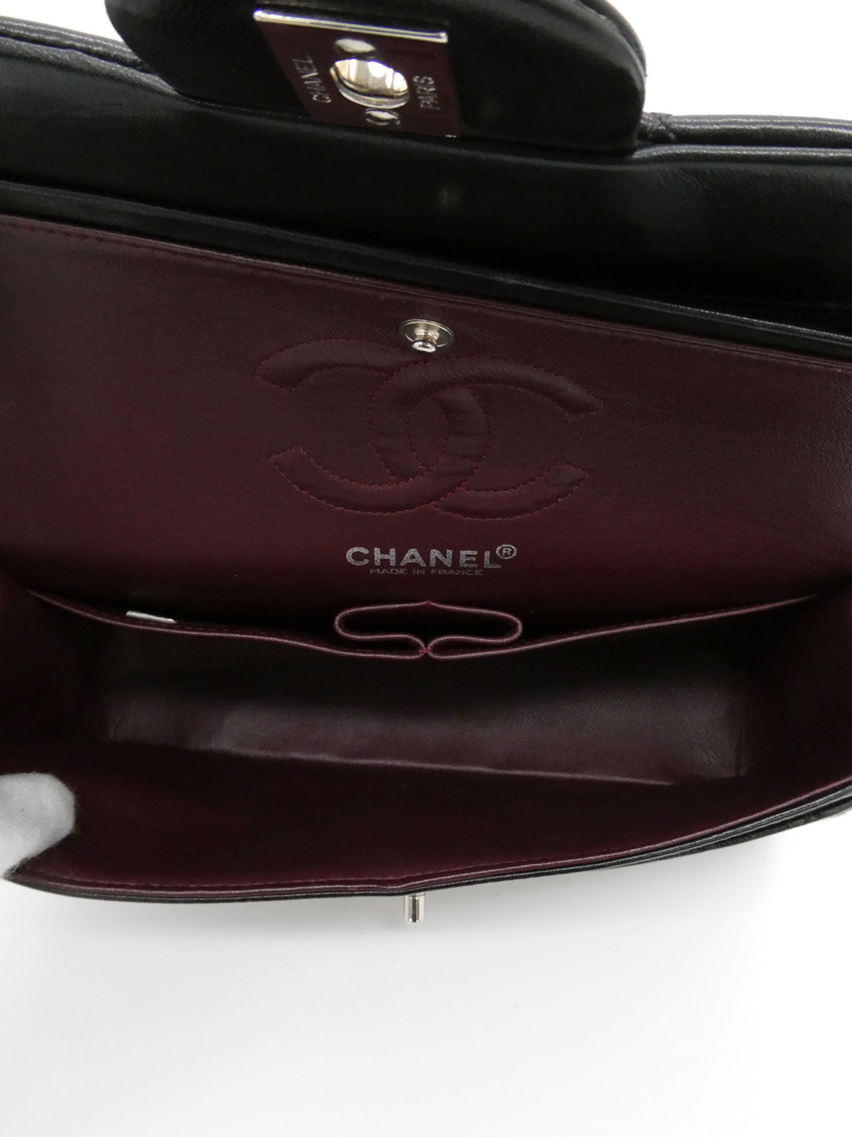 2000年頃製 クラシックフラップチェーンバッグ23cm ブラック