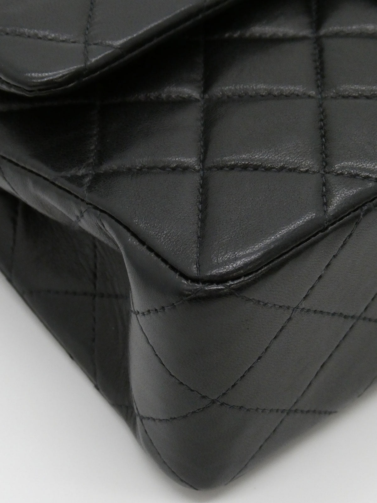 2000年頃製 クラシックフラップチェーンバッグ23cm ブラック