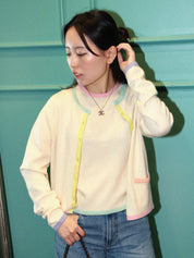 1998年製 カシミアロゴボタンニットアンサンブル アイボリー/マルチ