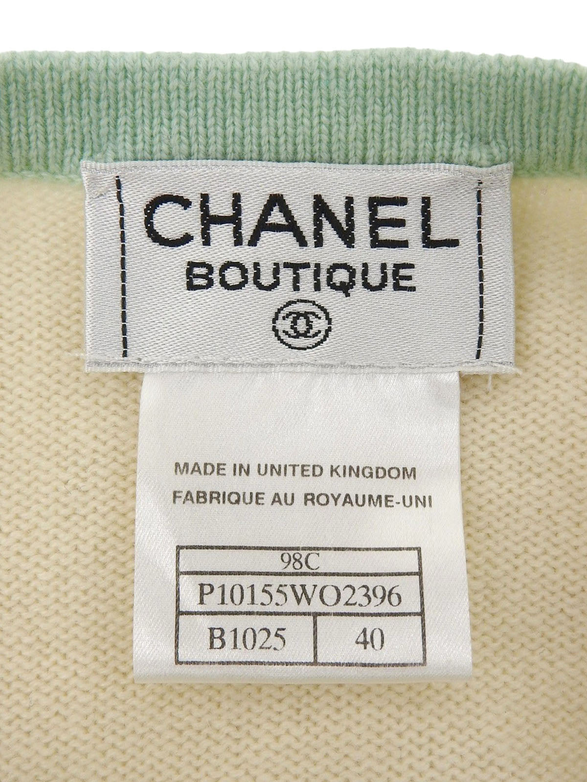 1998年製 カシミアロゴボタンニットアンサンブル アイボリー/マルチ