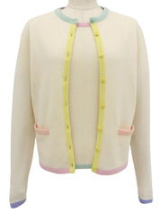 1998年製 カシミアロゴボタンニットアンサンブル アイボリー/マルチ