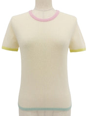 1998年製 カシミアロゴボタンニットアンサンブル アイボリー/マルチ