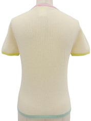 1998年製 カシミアロゴボタンニットアンサンブル アイボリー/マルチ