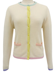 1998年製 カシミアロゴボタンニットアンサンブル アイボリー/マルチ