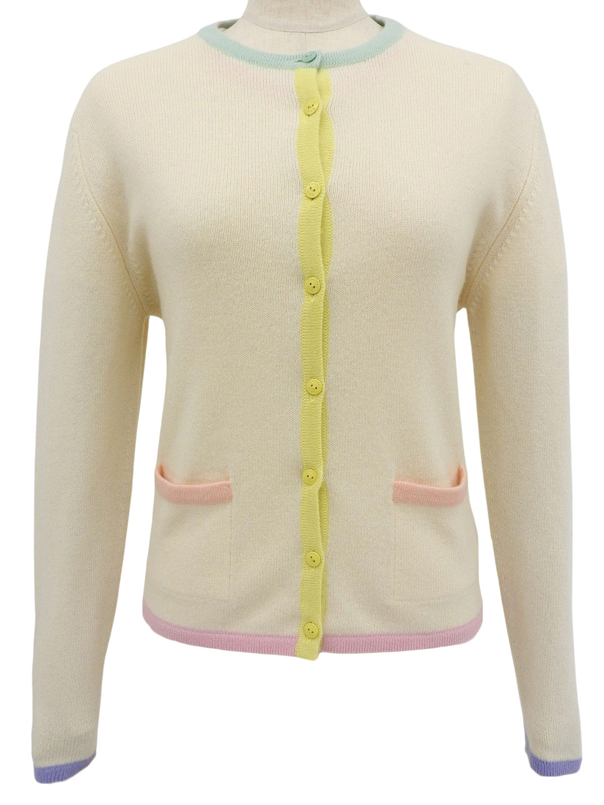 1998年製 カシミアロゴボタンニットアンサンブル アイボリー/マルチ