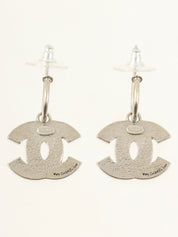 2003年製 CCマークナショナルフラッグスウィングフープピアス シルバー/マルチ