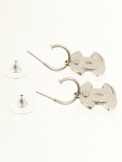 2003年製 CCマークナショナルフラッグスウィングフープピアス シルバー/マルチ