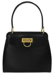 黑色双面logo铭牌手提包