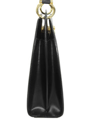 黑色双面logo铭牌手提包