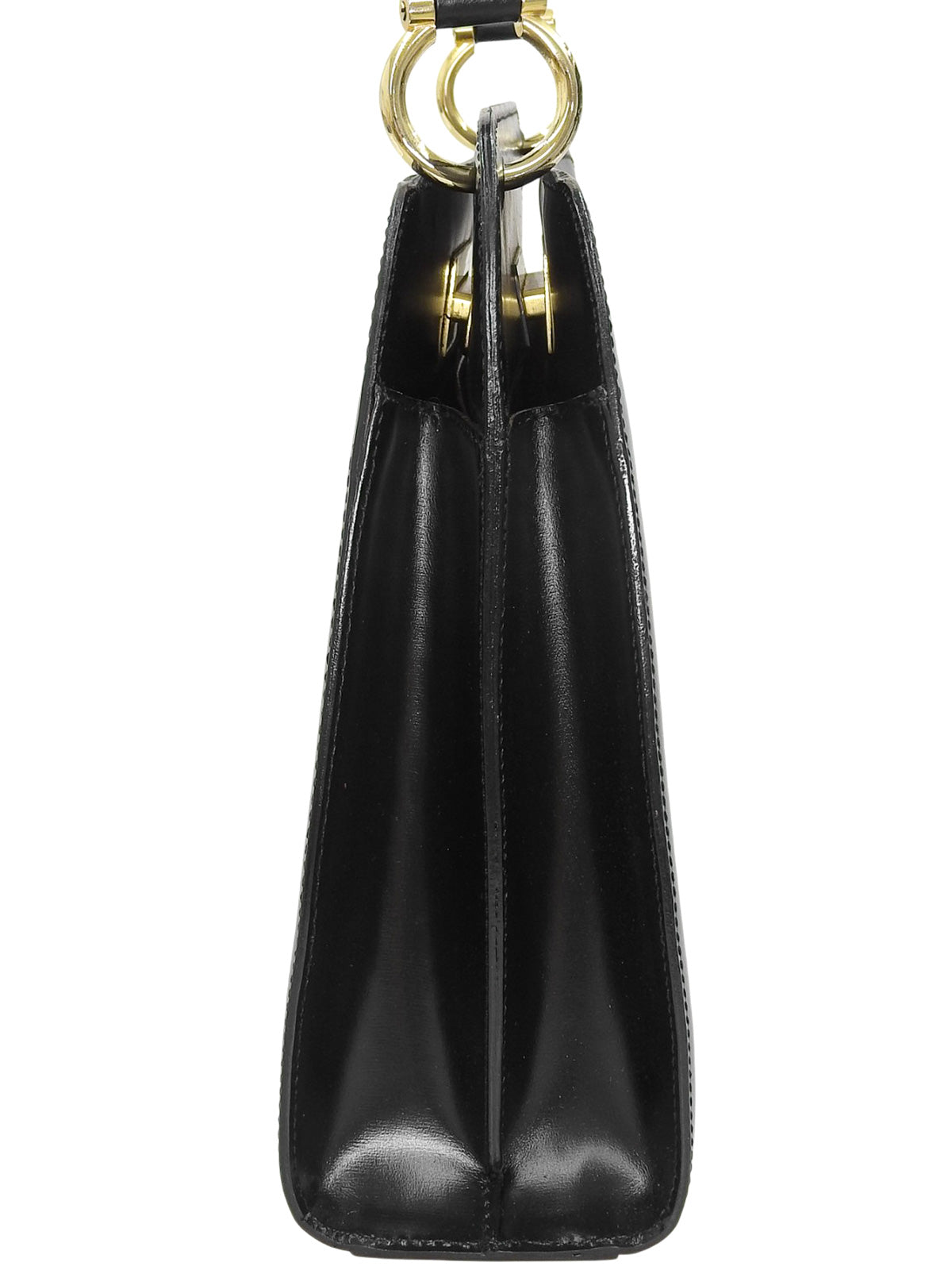 黑色双面logo铭牌手提包