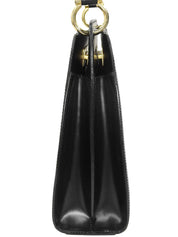 黑色双面logo铭牌手提包