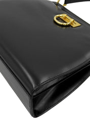 黑色双面logo铭牌手提包