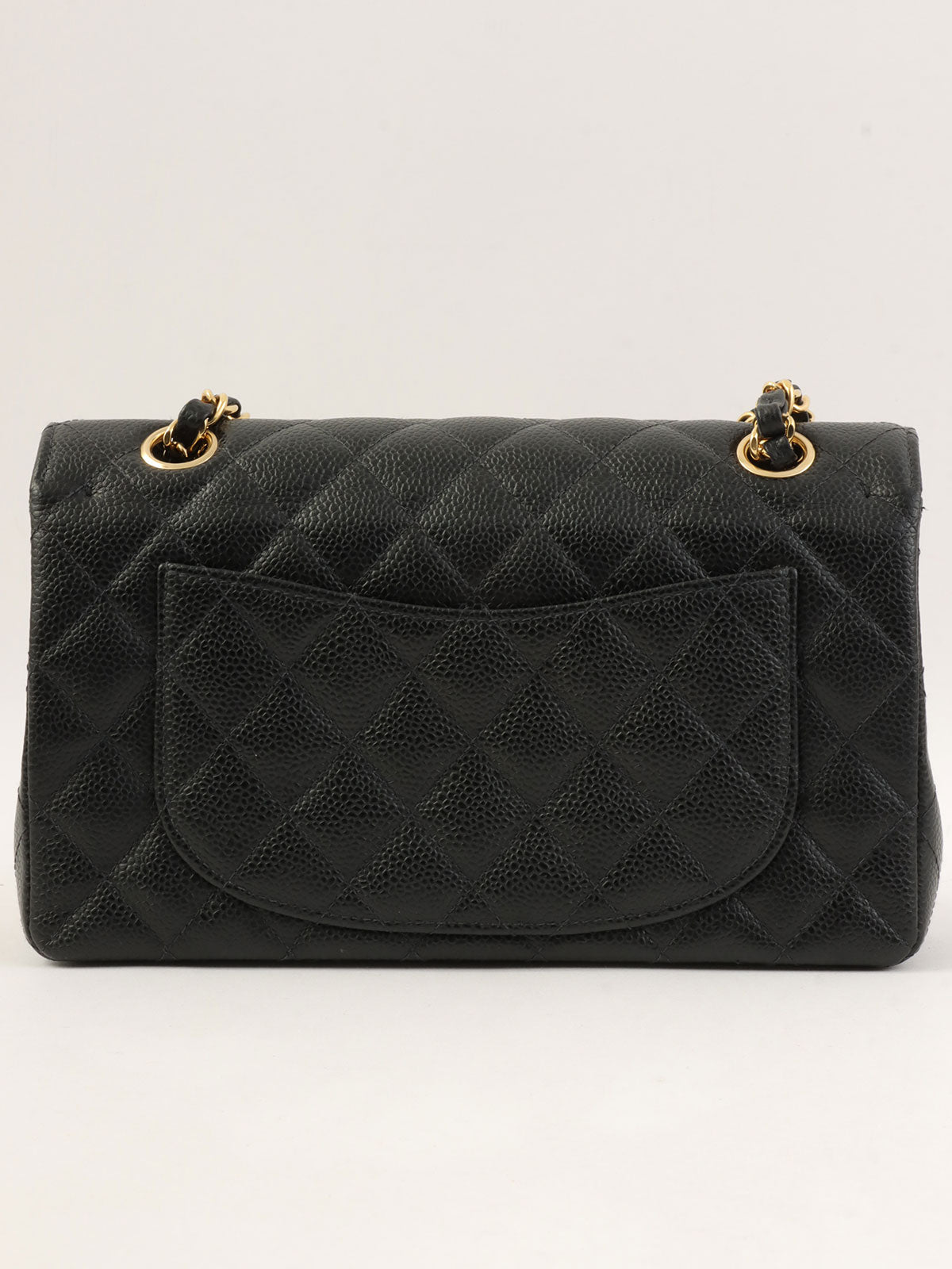 2004年頃製 キャビアスキンクラシックフラップチェーンバッグ23cm ブラック