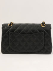 2004年頃製 キャビアスキンクラシックフラップチェーンバッグ23cm ブラック