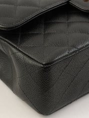 2004年頃製 キャビアスキンクラシックフラップチェーンバッグ23cm ブラック