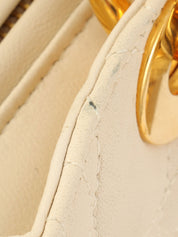 レディディオールカナージュステッチ2wayバッグM ホワイト