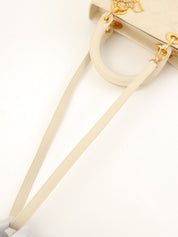 レディディオールカナージュステッチ2wayバッグM ホワイト