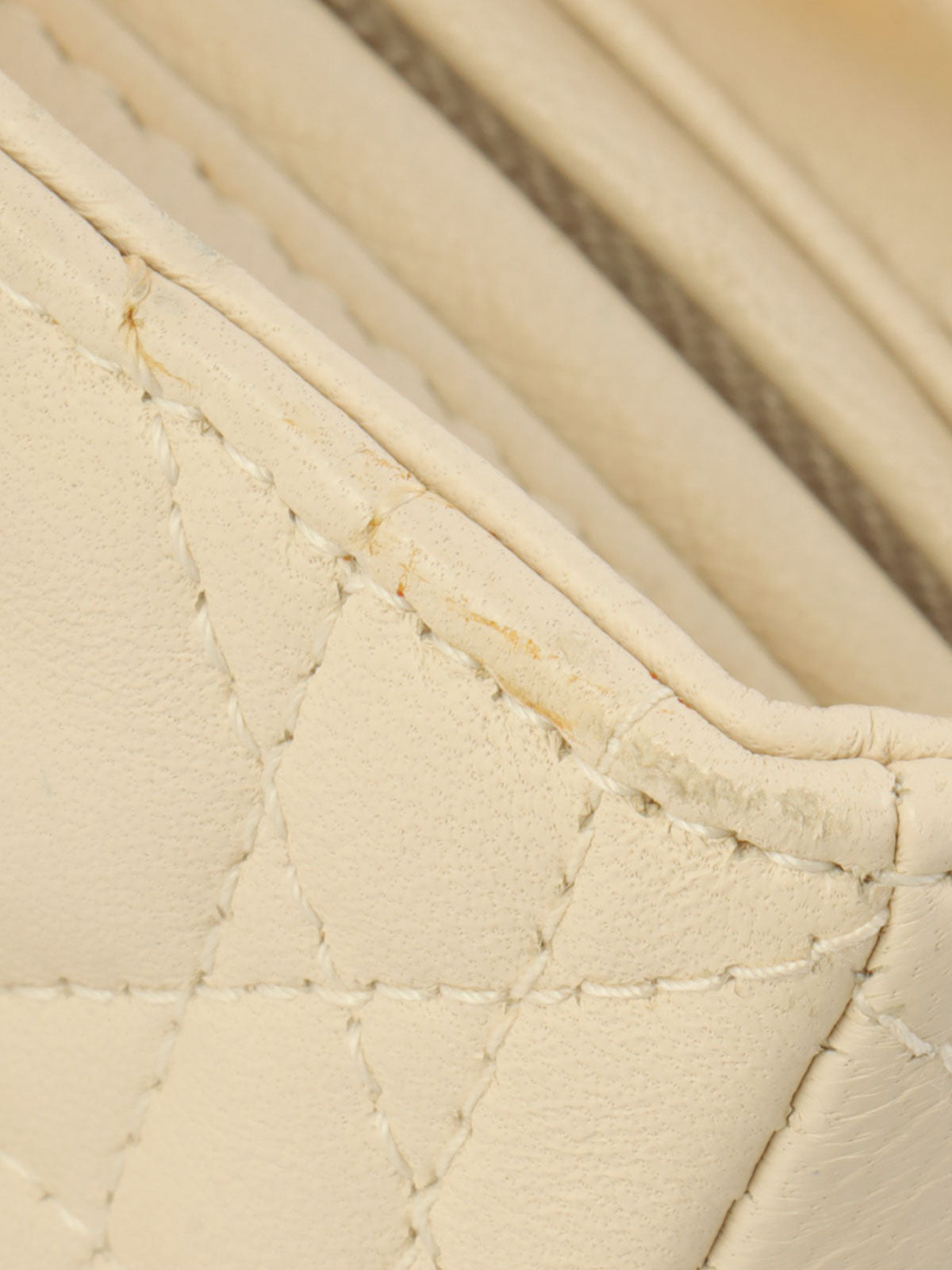 レディディオールカナージュステッチ2wayバッグM ホワイト