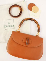 ピッグスキンバンブー2wayバッグ キャメル