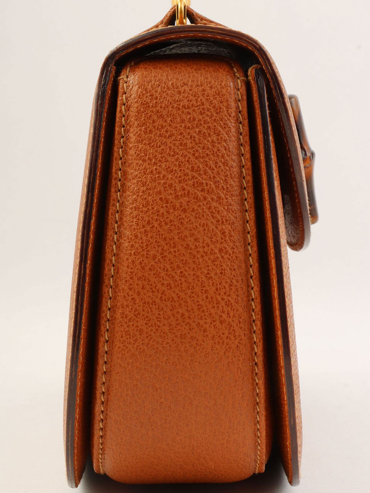 ピッグスキンバンブー2wayバッグ キャメル