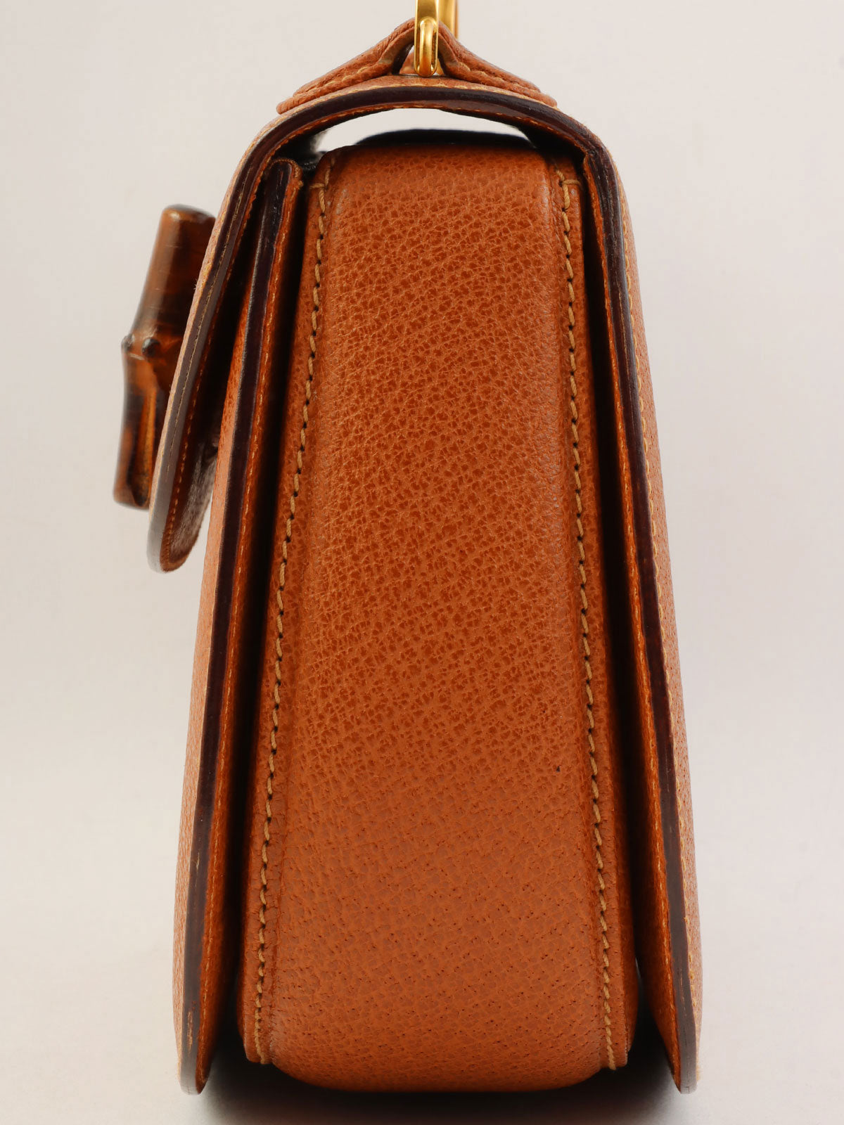 ピッグスキンバンブー2wayバッグ キャメル