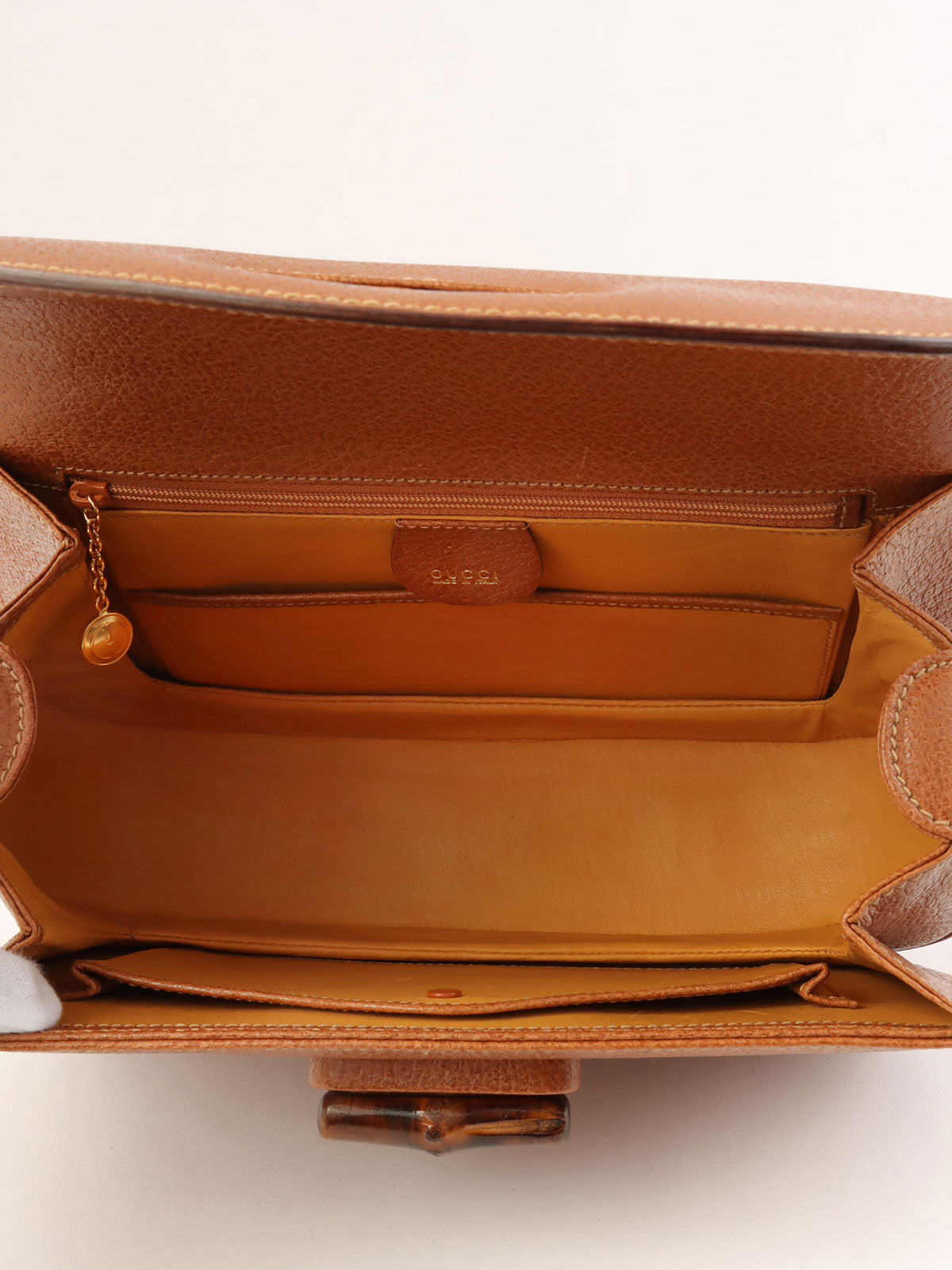 ピッグスキンバンブー2wayバッグ キャメル