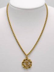 ラウンドツイストCCマークネックレス ゴールド