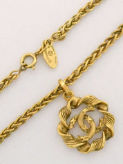 ラウンドツイストCCマークネックレス ゴールド