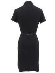 ロゴベルト半袖ワンピース ブラック