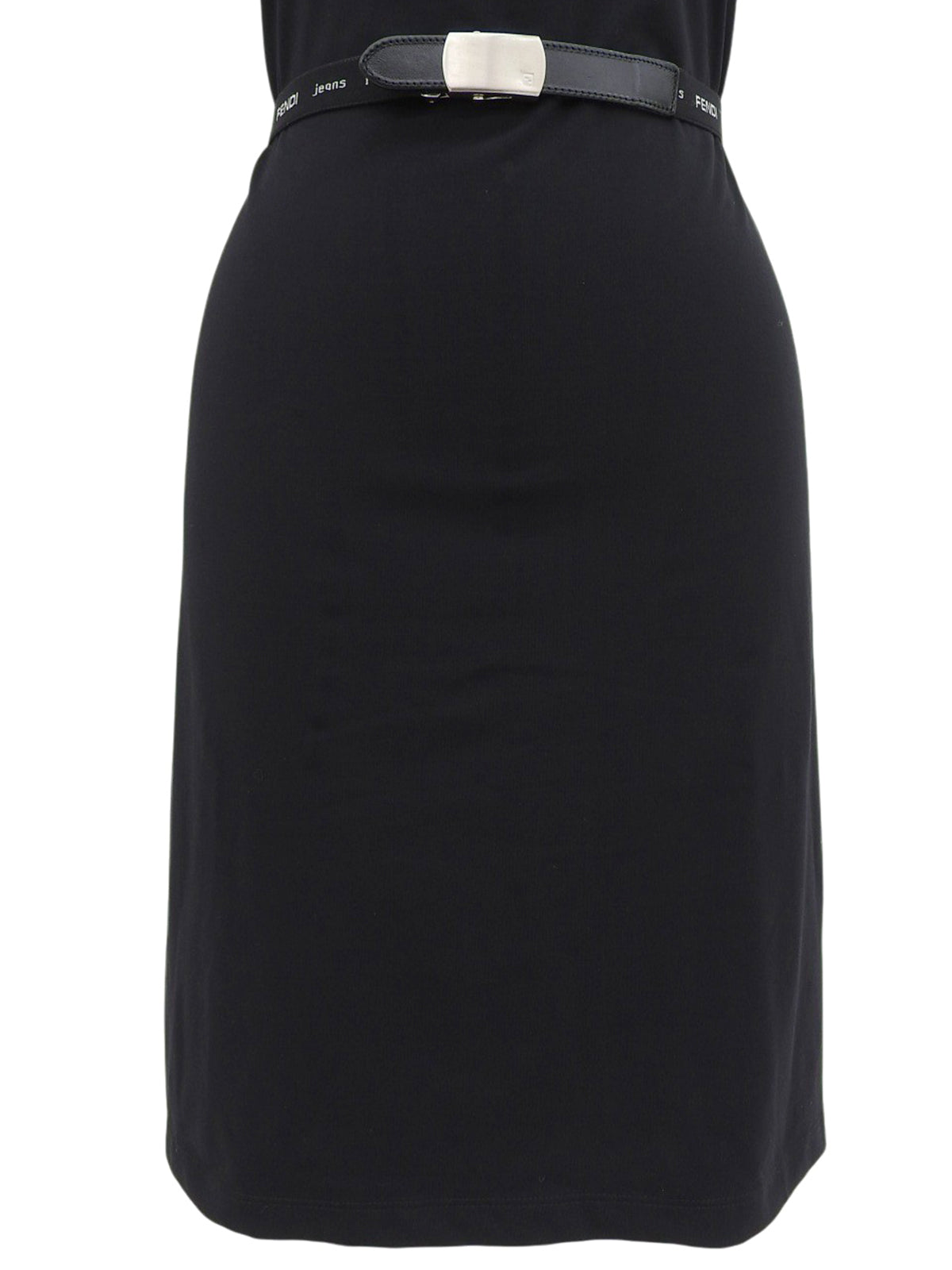 ロゴベルト半袖ワンピース ブラック