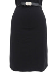 ロゴベルト半袖ワンピース ブラック