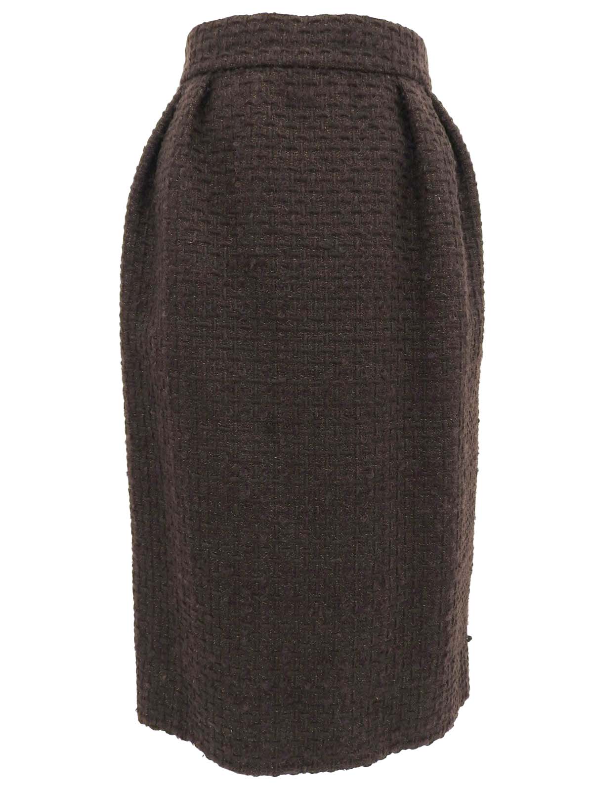 Tweed Oval Button Co-ord Sets Brown