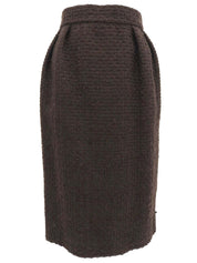 Tweed Oval Button Co-ord Sets Brown