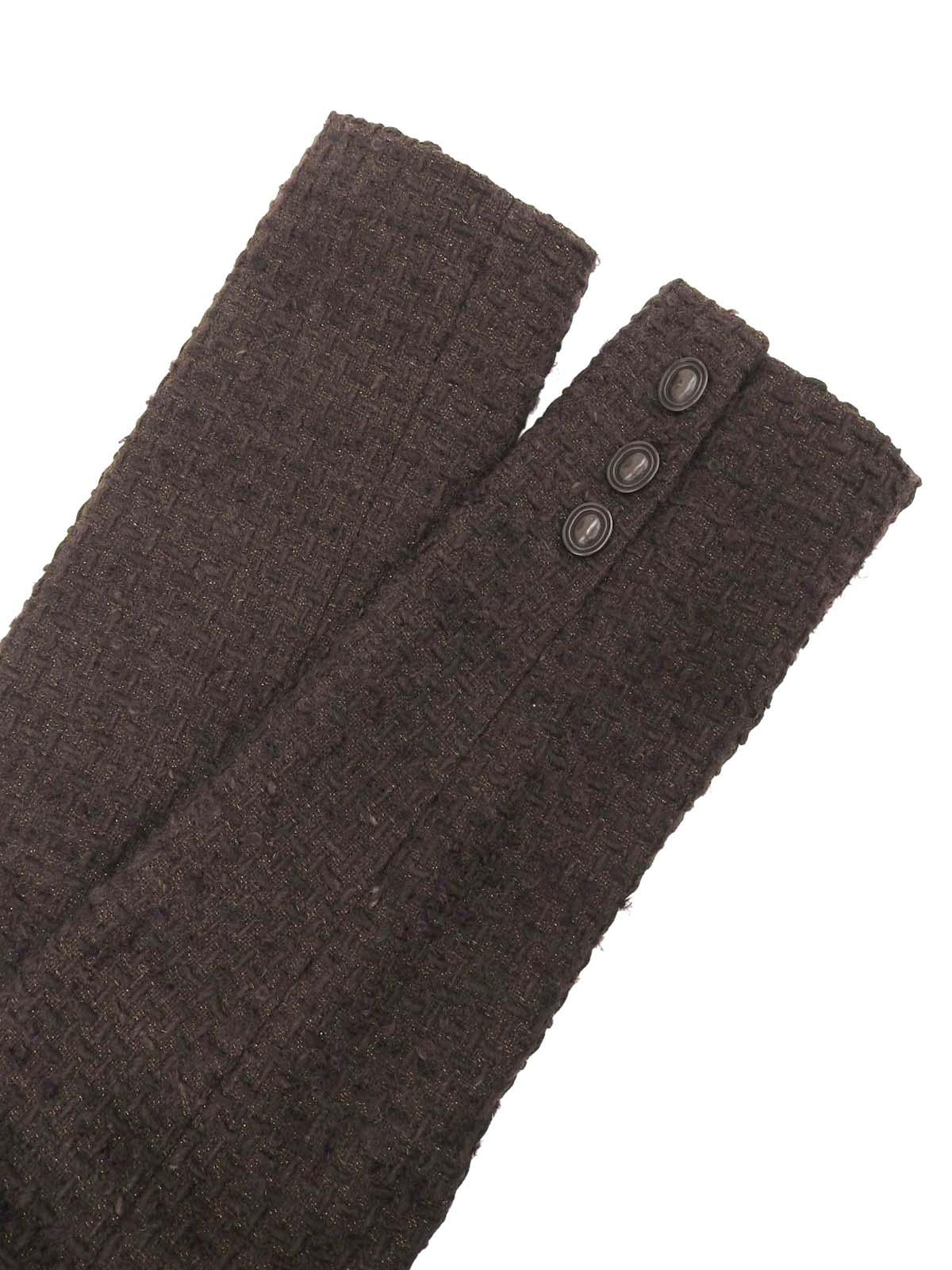 ツイードオーバルボタンセットアップ ブラウン