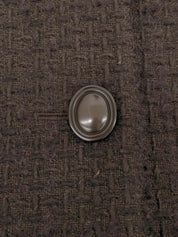 Tweed Oval Button Co-ord Sets Brown