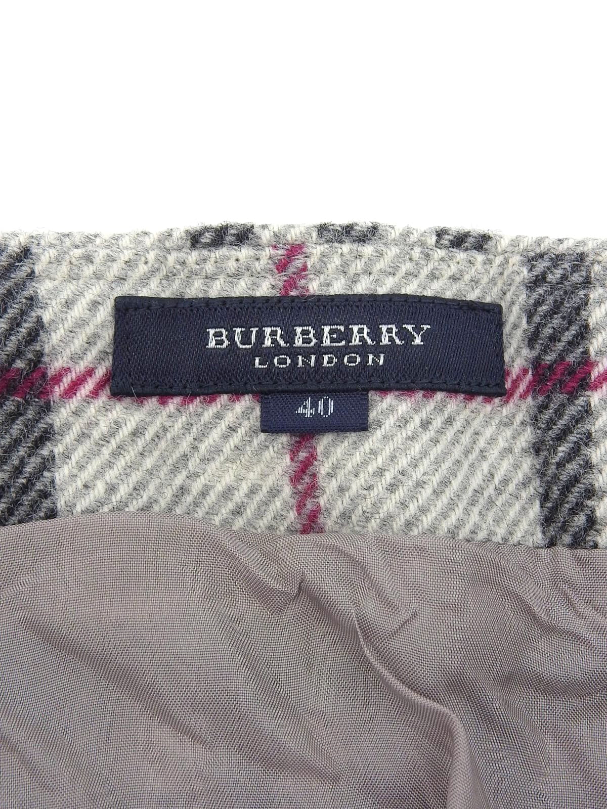 Nova 格纹图案 Logo 纽扣半身裙，浅灰色/多色