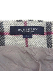 ノバチェックパターンロゴボタンスカート ライトグレー/マルチ