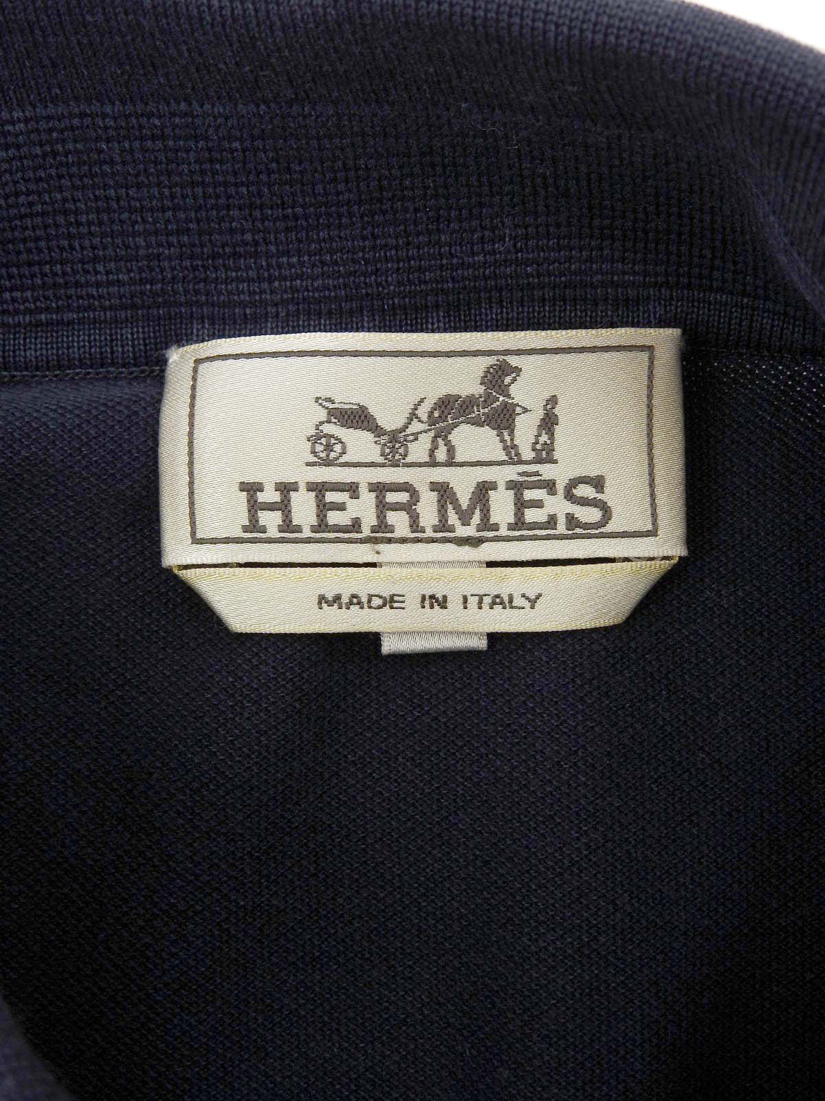 ロゴ刺繍ポロシャツ ネイビー