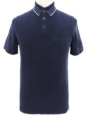 ロゴ刺繍ポロシャツ ネイビー