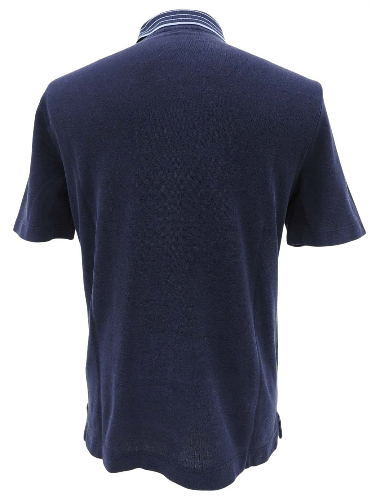 ロゴ刺繍ポロシャツ ネイビー