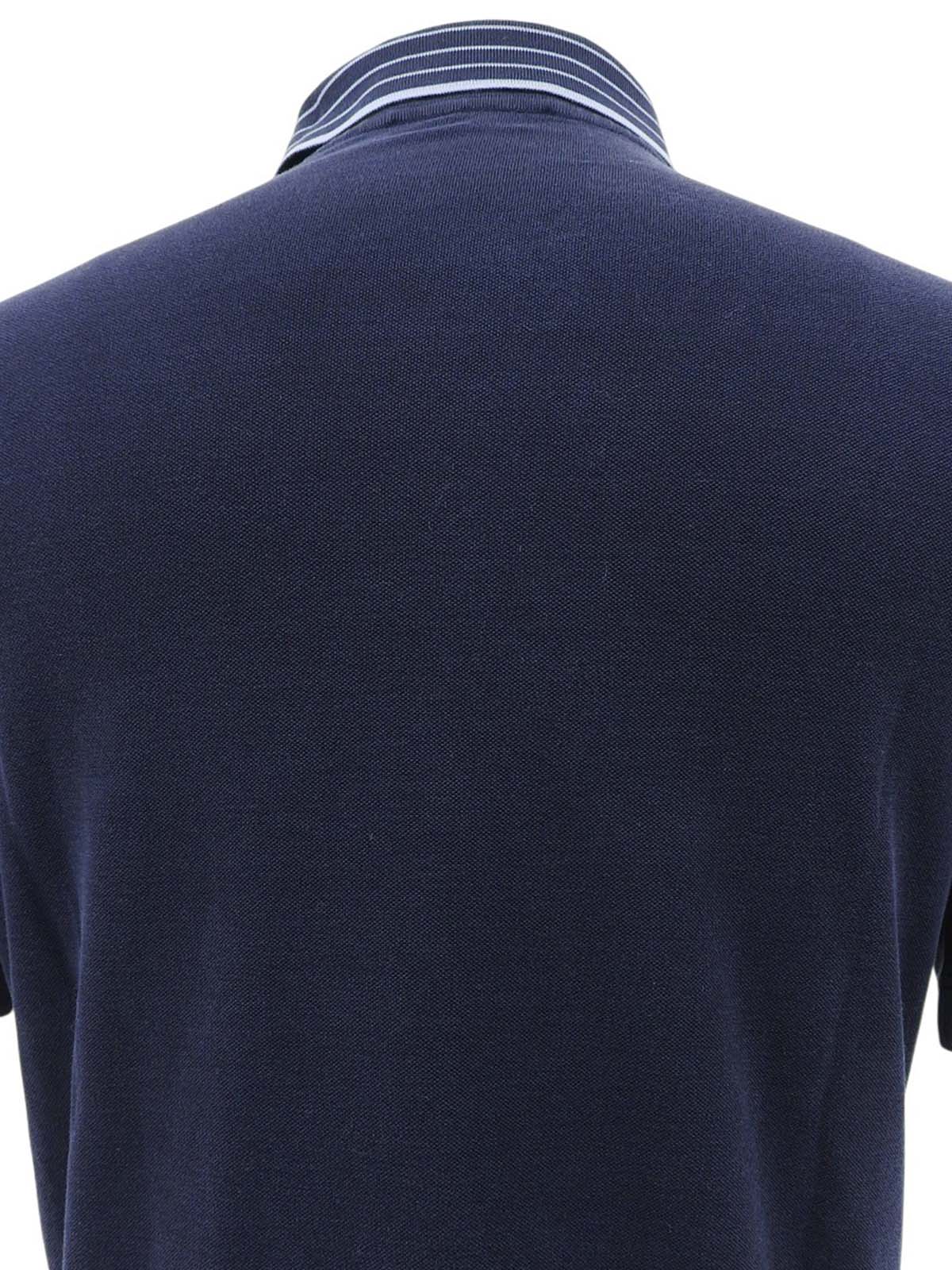 ロゴ刺繍ポロシャツ ネイビー