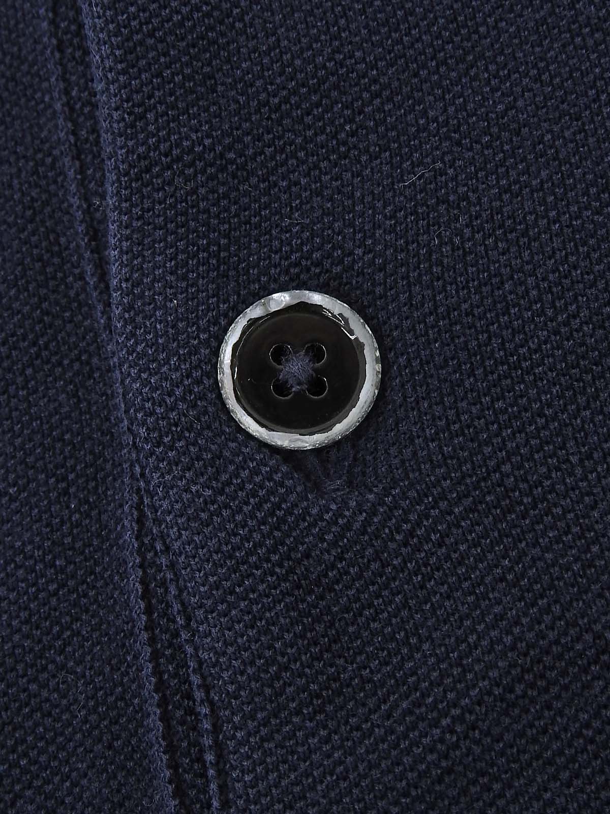 Navy logo embroidered polo shirt