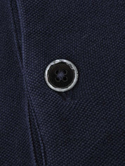 Navy logo embroidered polo shirt