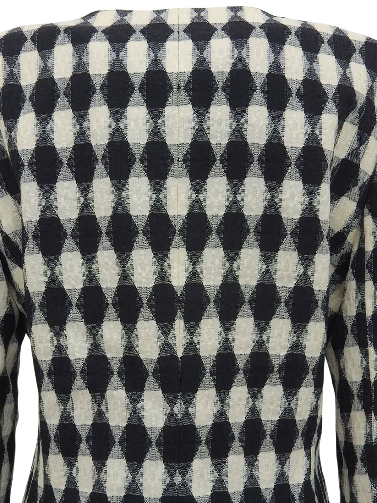 Argyle Pattern Jacket Black/White
