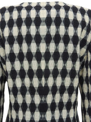 Argyle Pattern Jacket Black/White