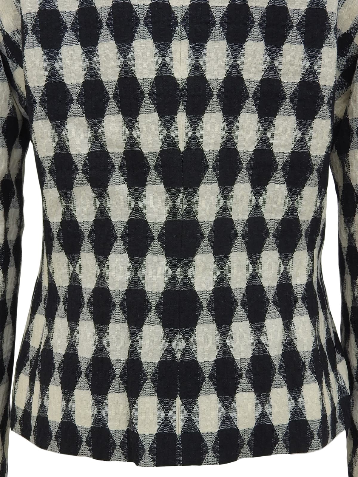 Argyle Pattern Jacket Black/White