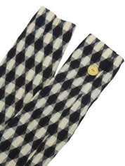 Argyle Pattern Jacket Black/White