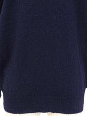 アーガイルパターンロゴ刺繍セーター ネイビー/レッド/グレー