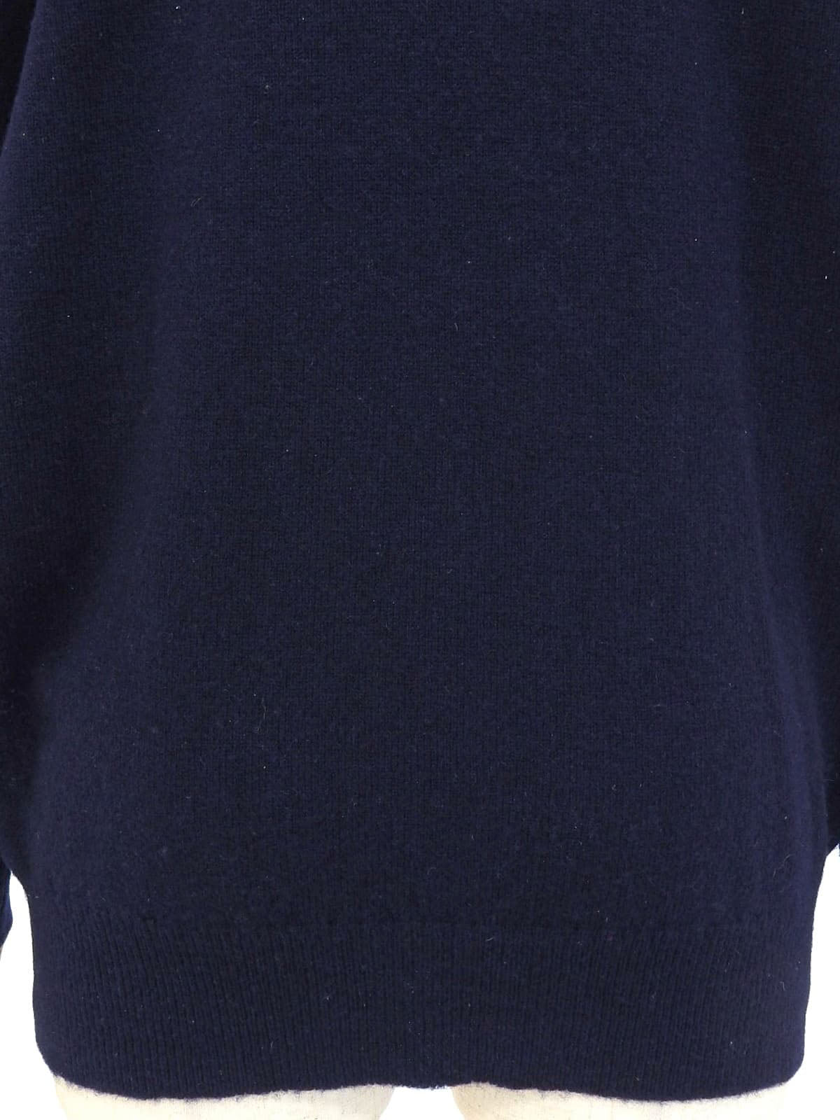 アーガイルパターンロゴ刺繍セーター ネイビー/レッド/グレー